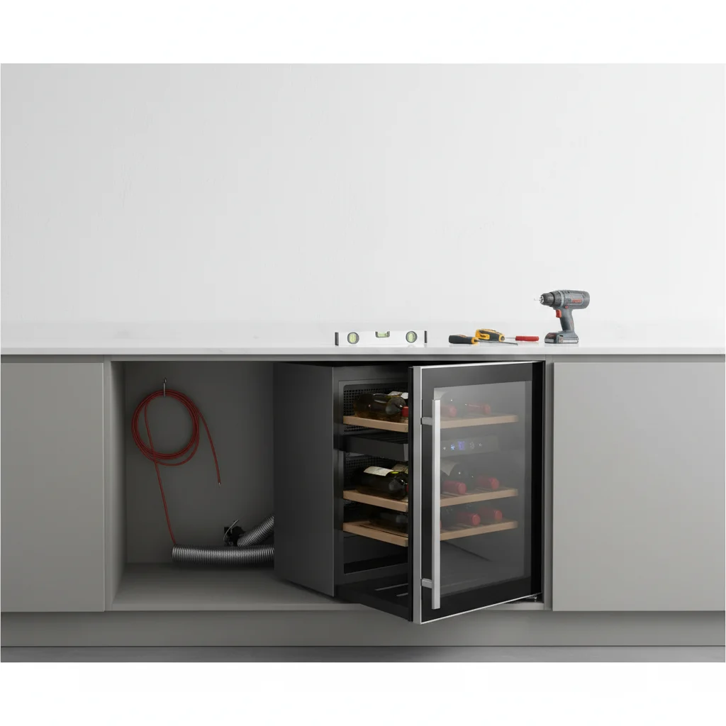 wine cooler installation
